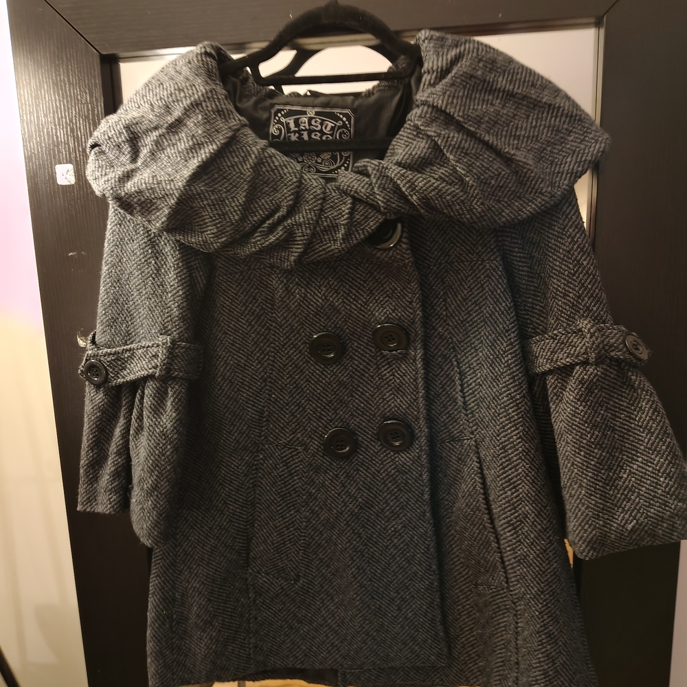 Last Kiss Gray Pea Coat